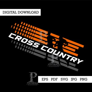 Design de camiseta com barras de cross country, vetor de cross country, SVG de cross country, eps, pdf, png, jpg, clipart de cross country, logotipo de cross country, XC