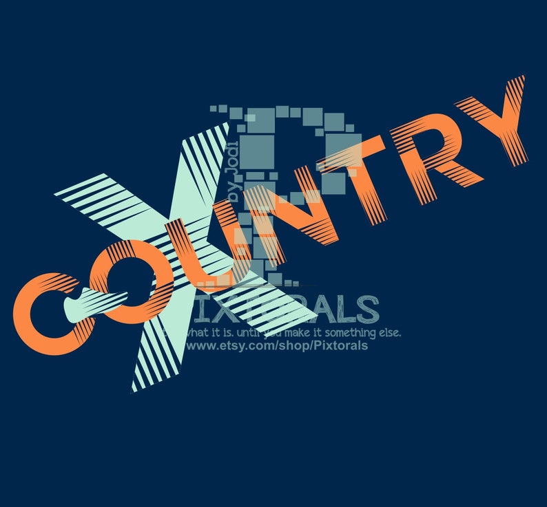 Cross Country Design XC Eps Pdf Svg Jpg Png T shirt Etsy