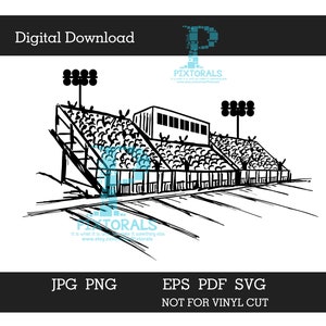Boceto vectorial de gradas de fútbol, Descarga digital, PNG, JPG, EPS, pdf, svg, clipart, diseño gráfico, sublimación, serigrafía