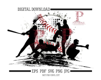 Baseball Player tee design, Baseball Clipart, Digital Download, EPS, PDF, SVG, jpg, png, Baseball graphics, baseball logo, baseball players
