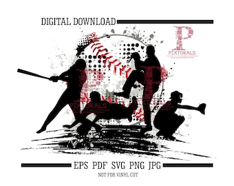 Baseball Digital Download!  PNG, JPG (high res) and EPS, pdf, svg, Baseball clipart, Baseball logo