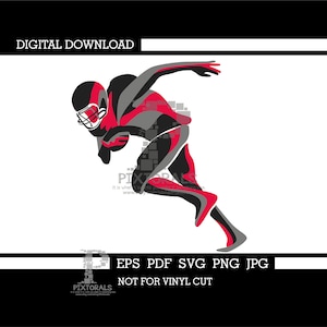 Football Player, clipart, digital download, vector, eps, pdf, svg, jpg, png, sublimation, screen printing, dtf