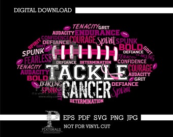Abordar el diseño de fútbol americano contra el cáncer, Concientización sobre el cáncer de mama, Descarga digital, eps, pdf, svg, jpg, png, logotipo sobre el cáncer de mama, Imágenes prediseñadas sobre el cáncer