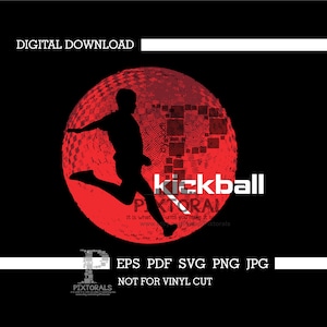 Kickball Moon Inspired Design, digital download, clipart, eps, pdf, jpg, png, svg, screen printing, dtf