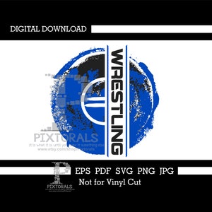 Wrestling, download digitale, eps, pdf, svg, jpg, png, design tee, clip art, vettoriale, serigrafia, dtf, grunge