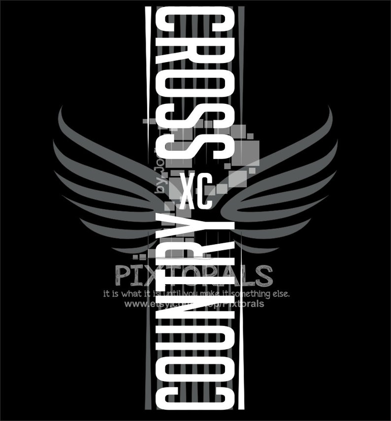 Download Cross Country Design PDF EPS jpeg png T-shirt Graphics | Etsy