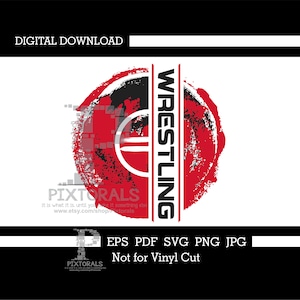 Wrestling, download digitale, eps, pdf, svg, jpg, png, design tee, clip art, vettoriale, serigrafia, dtf, grunge