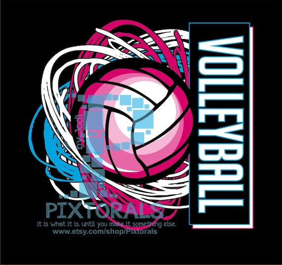 Volleyball Logo JPG PNG and EPS Formats as Vector Sports - Etsy Hong Kong