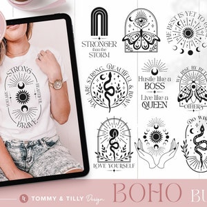 Boho SVG Bundle | File Designs for Cricut Silhouette | Cut File design | PNG EPS dxf | Cutting machine file | T-shirt svg design | htv