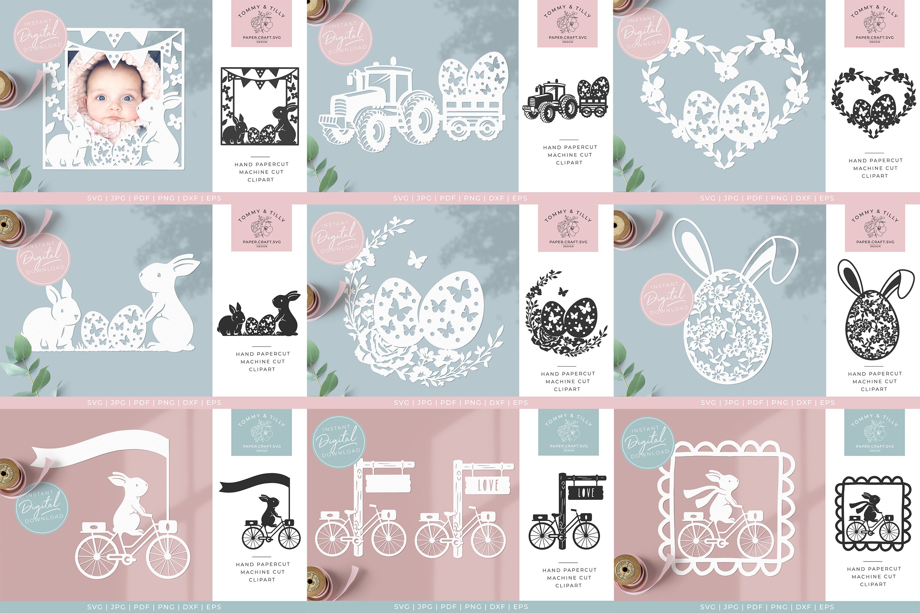 Easter SVG Bundle File Designs for Cricut Silhouette Cut - Etsy UK
