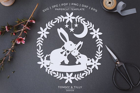 Download Mummy Baby Bunny Papercut Template Machine Cut Cricut Etsy