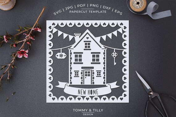 Download New Home Frame Papercut Template Machine Cut Cricut Etsy