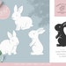 Rabbits X 3 Papercut Template Machine Cut Cricut - Etsy