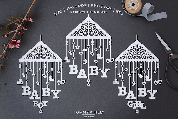 Download Baby Mobile Papercut Template Machine Cut Cricut Etsy