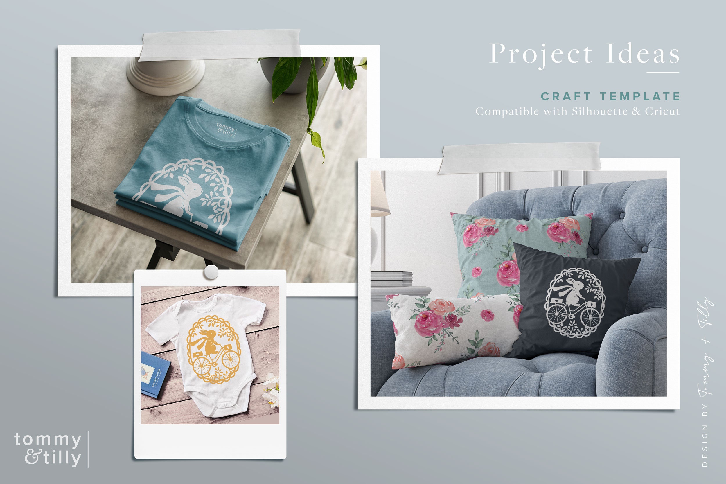 Oval Rabbit Scene Papercut Template Machine Cut Cricut | Etsy