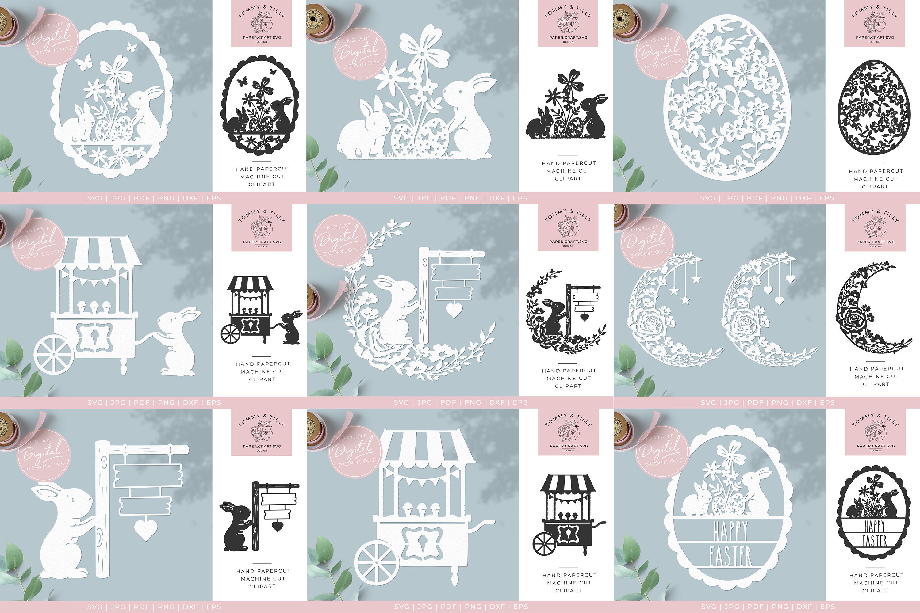 Easter SVG Bundle File Designs for Cricut Silhouette Cut - Etsy UK