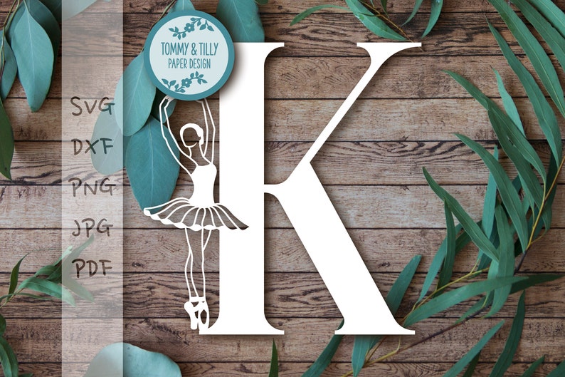 Download Ballerina Letter K Svg Pdf Dxf Png Jpg Papercut New Baby Papercut Nursery Papercut Papercutting Vinyl Template Commercial Use Clip Art Art Collectibles Chezkassie Fr