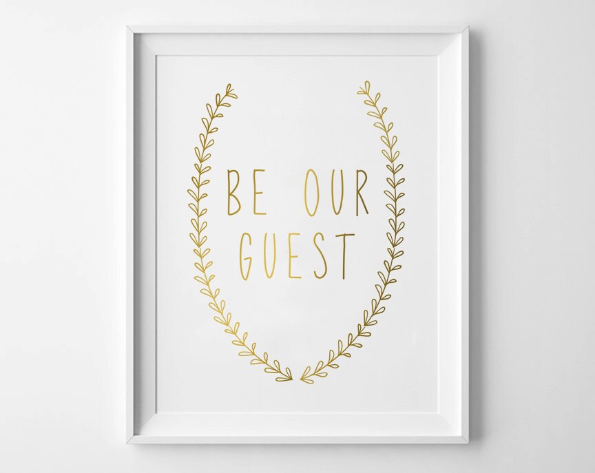 BE OUR GUEST Instant Download 8x10 11x14 Printable art | Etsy