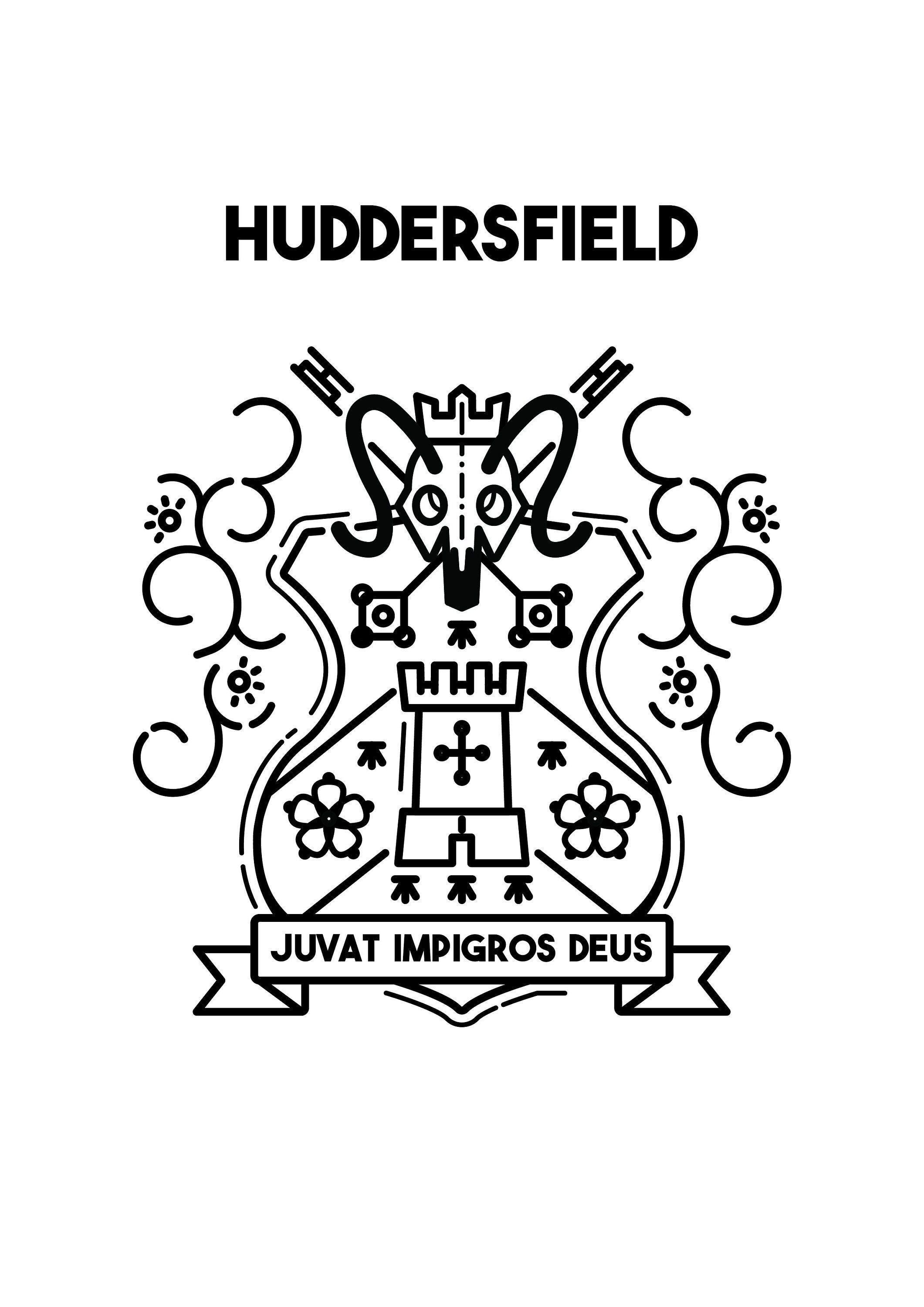 Huddersfield West Yorkshire Coat of Arms A4 Art Print Etsy