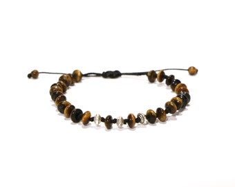 Tiger eye bracelet | stone, gemstone, macrame | handmade, gift idea, for protection, clear thinking, personal empowerment