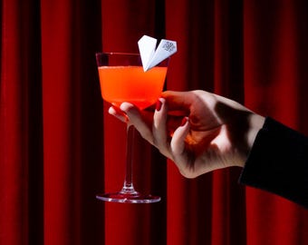 Aviones de papel Cocktail Plane™ de 5 cm (2"), Cantidad: 100 / Adorno para cócteles con logotipo