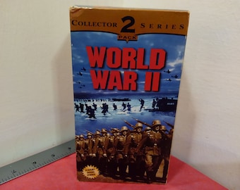 Vintage VHS Movie Tape, World War II, The World at War and True Glory , 1996~