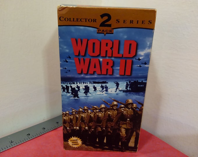 Vintage VHS Movie Tape, World War II, The World at War and True Glory , 1996~