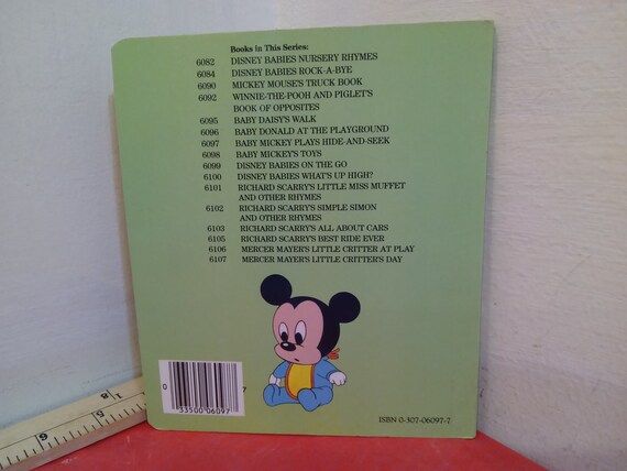 Vintage Hardcover Book, Disney Babies Baby Mickey Plays Hide and