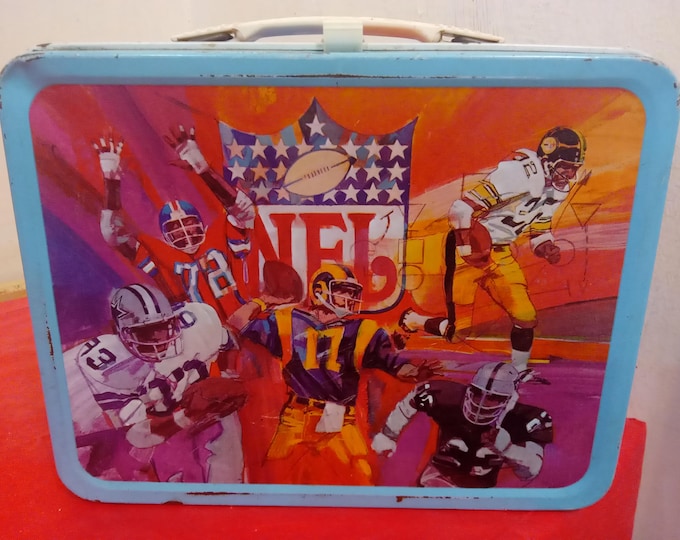 Vintage Metal Lunchbox, National Football League Lunchbox by Thermos, No Thermos, 1978#