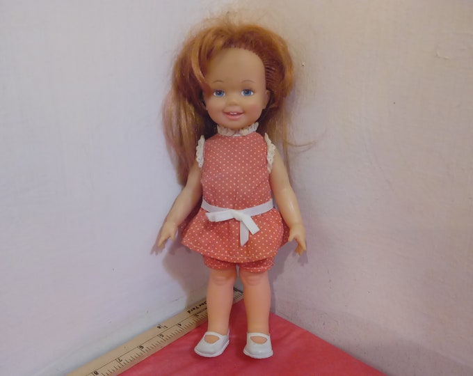 Vintage Doll, Plastic Doll by Ideal, Hair Growing Doll, 1971
