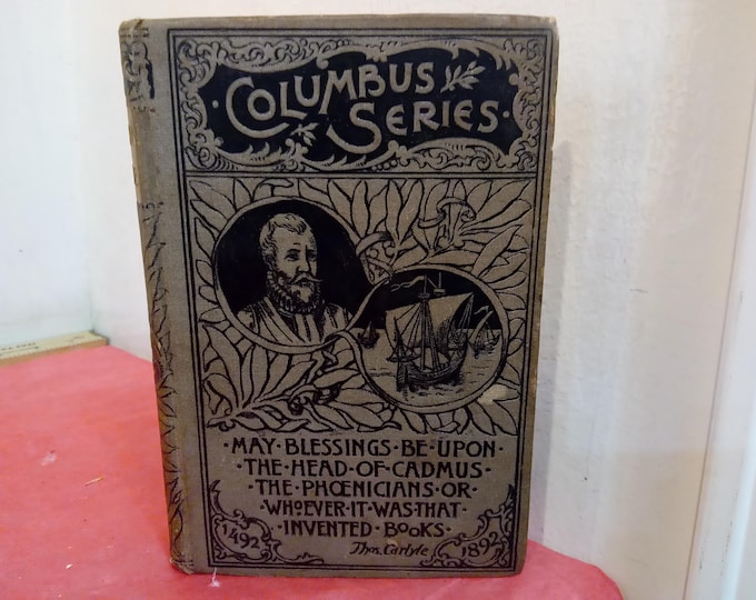 Vintage Hardcover Book, Columbus Series Book "The Life and Adventures of Robin Crusoe" by Daniel Defoe, Published by International Book