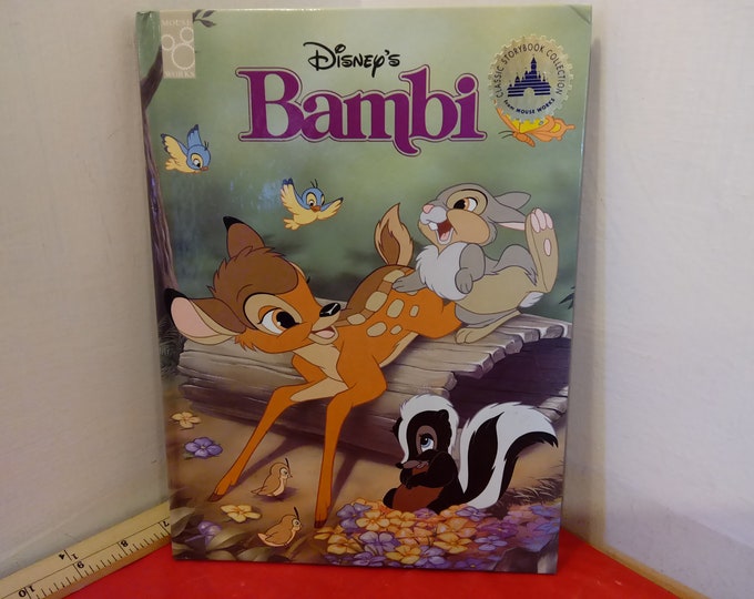 Vintage Children's Book, Disney Book Mouse Works Classic Storybook, Disney's Bambi, 1996