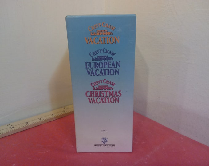 Vintage VHS Tapes Movies, Trilogy of Vacation Movies with Chevy Chase, 1991
