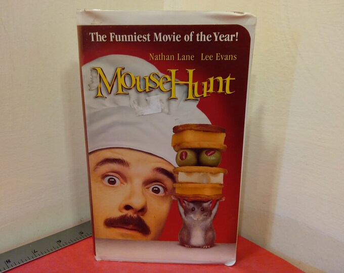 Vintage VHS Movie Tape, Mouse Hunt, Nathan Lane, 1998~