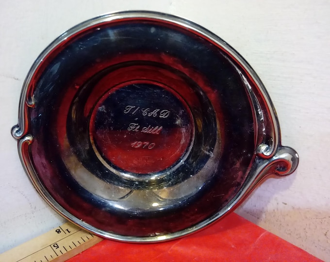 Vintage Silverplated Awards/Trophies, Dish, Plate, or Pedestal Dish by WM A Rogers, 1960/70's