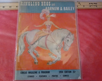 Vintage Circus Program/Magazine, Ringling Bros. and Barnum Bailey Circus Programs/Magazines, Various Years, 1950's-1960's#