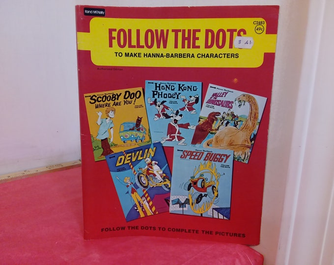 Vintage Children's Coloring Books, Peanuts "Charlie Brown" Coloring Book and Follow the Dots "Hanna Barbera Characters", 1960's