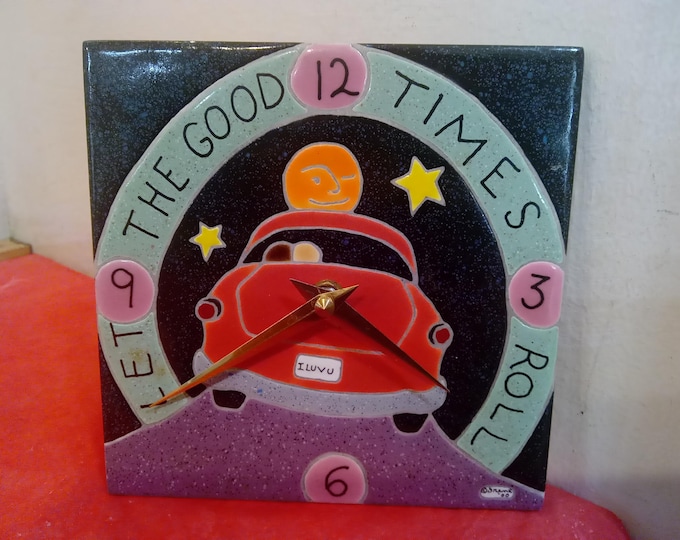 Vintage House Decor, Clock Tile, Trivet Tiles, Aluminum Picture Frame, Frogs on Rock, Green Alabaster/Rock Candle Holder, or Wall Hanging
