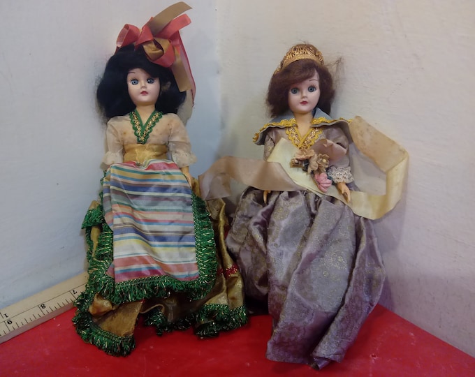 Vintage Dolls, Dolls with Fancy Dresses and Trim and Bows