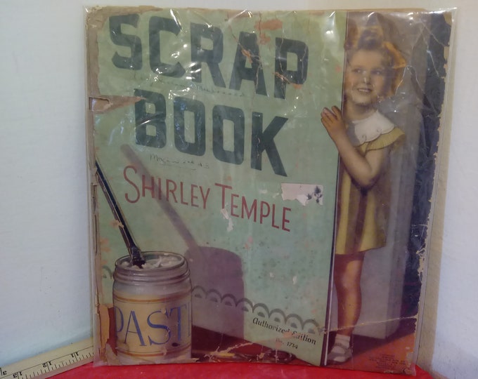 Vintage Scrap Book, Shirley Temple Scrap Book Authorized Edition, No. 1763 by the Saalfield Co., 1935#