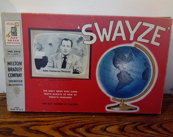 Vintage Boardgame, Swayze Boardgame by Milton Bradley, 1954#