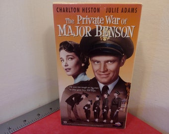 Vintage VHS Movie Tape, The Private War of Major Benson, Charlton Heston, 1997~