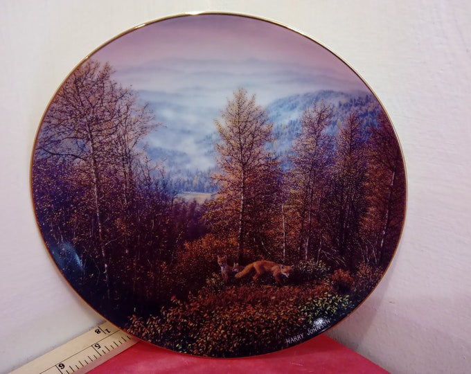 Vintage W.L. George Collector Plate, America the Beautiful Series "The Great Smoky Mountains" by Harry Johnson, 1989