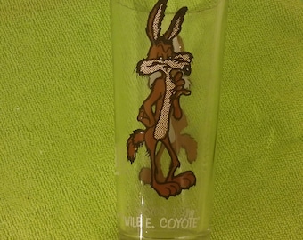 Vintage Collector Glass, Looney Tunes Pepsi Collector Series Glass, Wile E. Coyote, 1973
