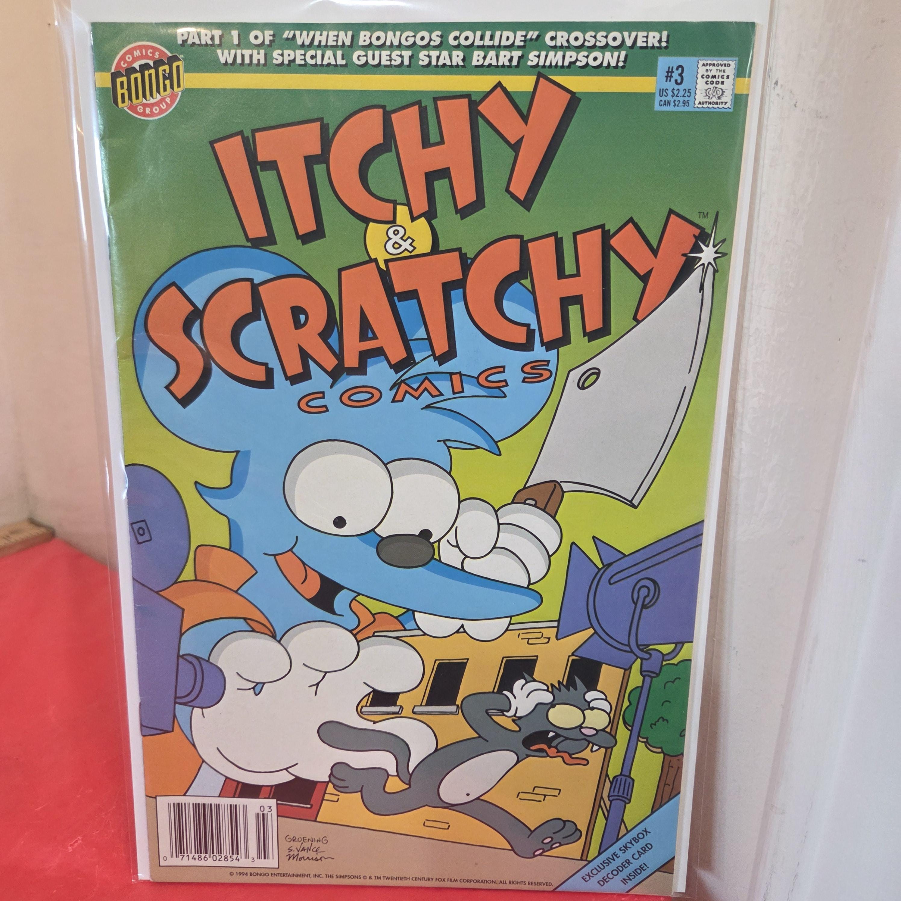 Vintage Bongo Comic Books, Simpsons or Itchy & Scratchy, 1990/00's