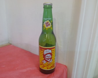 Vintage Soda Bottles, Sun-Drop Dale Earnhardt, 7-UP, Pepsi, Buffalo Rock Ginger Ale, and King Size Grapette Bottles, 1970's/1980's#