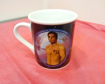 Vintage The Star Trek Collection Coffee Mug, Captain Kirk (Commander), Hamilton Collection, 1983~