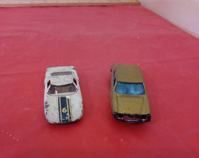 Vintage Die Cast Vehicles, Matchbox Ford G.T. and Summer Benz, 1970's