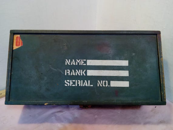 Vintage Action Figure Accessory, G.I. Joe Footlocker Wooden With