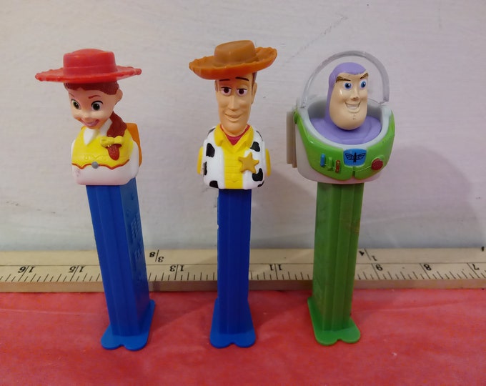 Vintage Pez Dispensers, Toy Story Pez Dispensers, Woody, Jessica, and Buzz Lightyear